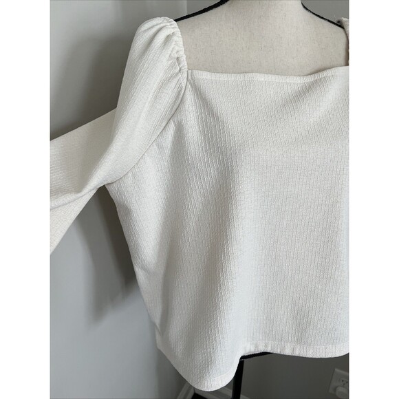 Madewell Ivory Square Neck Blouse Size 1x - Picture 3 of 9